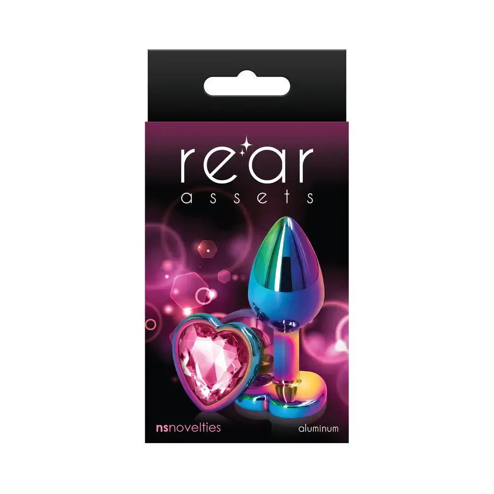 Rear Assets Multicolor Heart Butt Plug