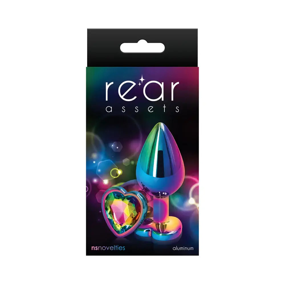 Rear Assets Multicolor Heart Butt Plug