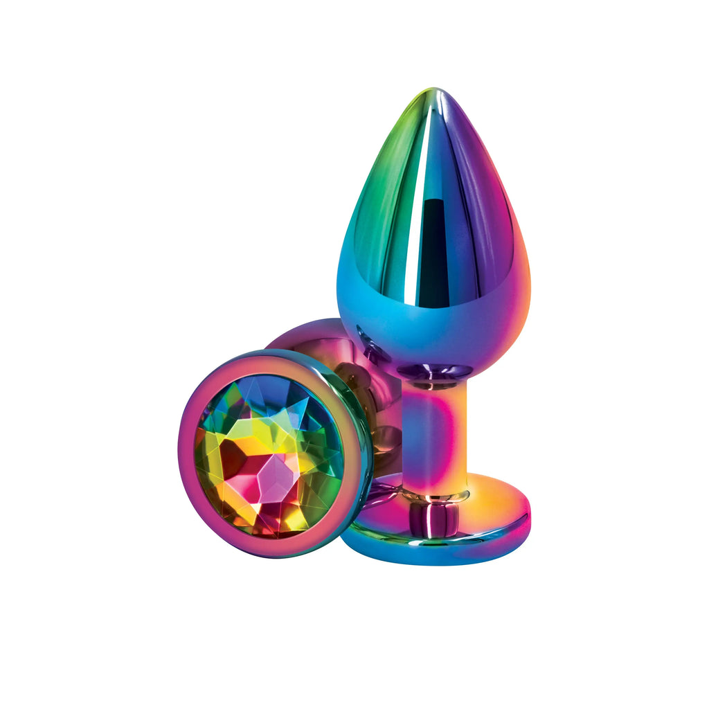 NS Novelties Rear Assets Multicolor Aluminum Butt Plug Medium / Rainbow