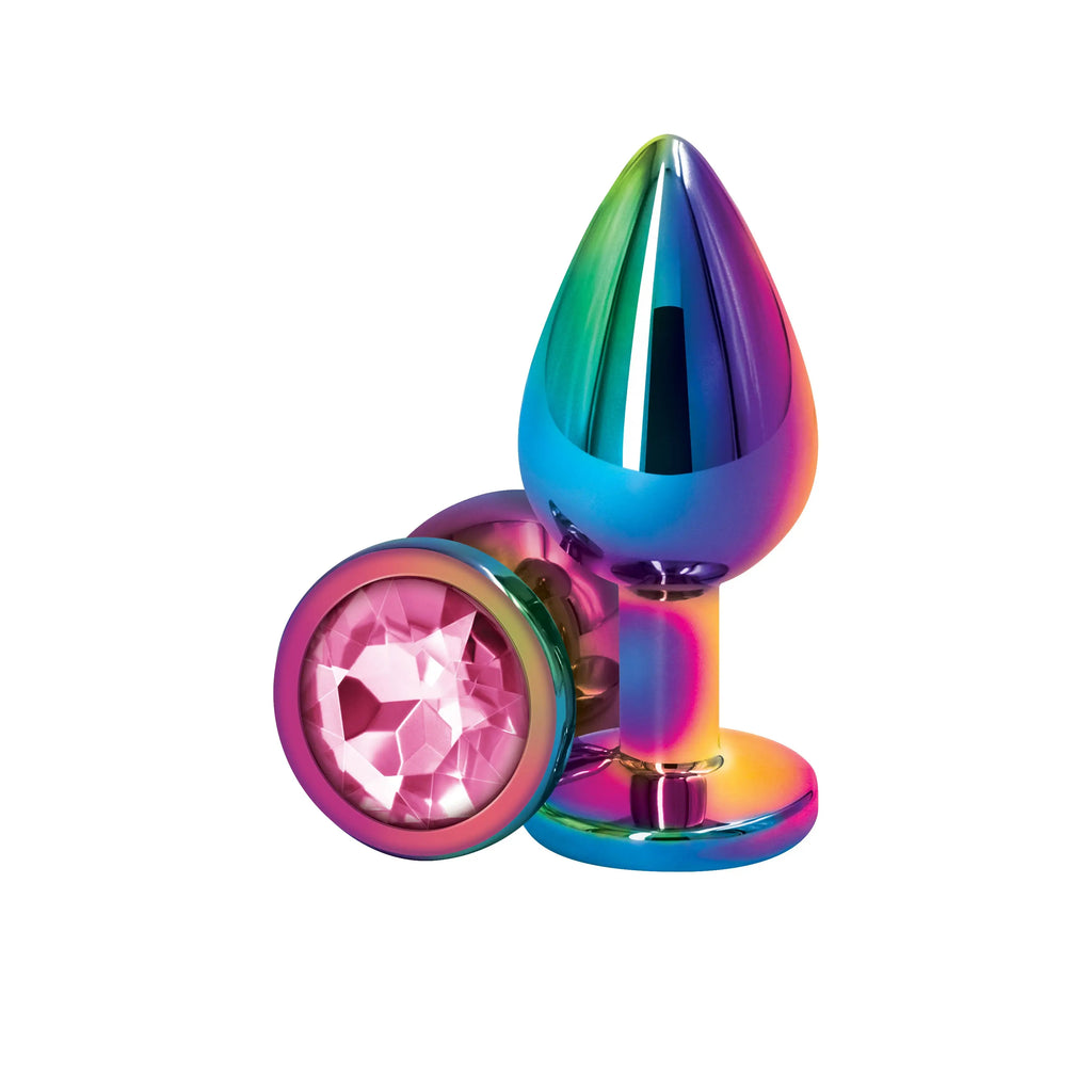 NS Novelties Rear Assets Multicolor Aluminum Butt Plug Medium / Pink