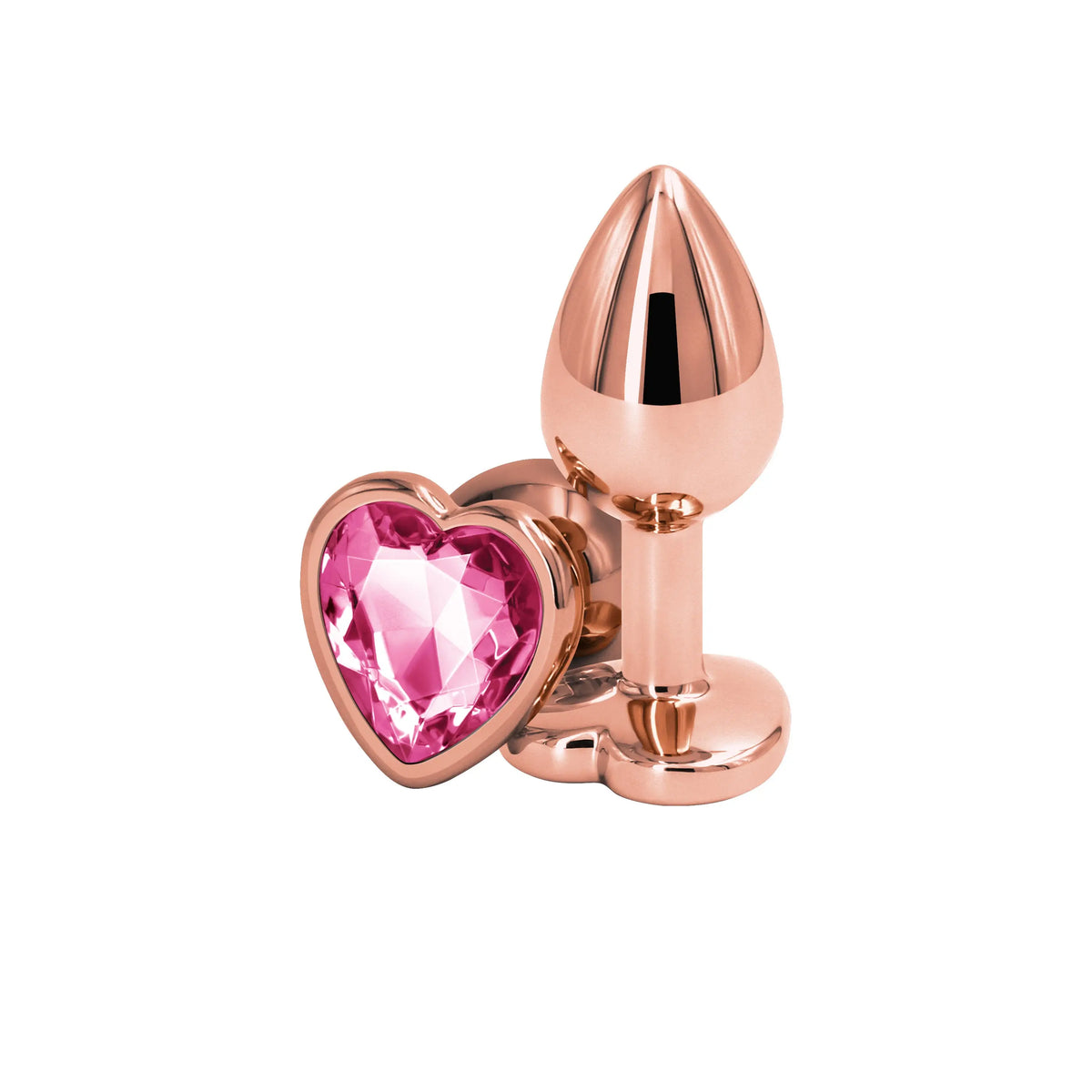 NS Novelties Rear Assets Rose Gold Heart Butt Plug Small / Pink