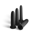 NS Novelties Renegade Gliders 4-Piece Stackable Dilator Set - Progressive Comfort Training Black