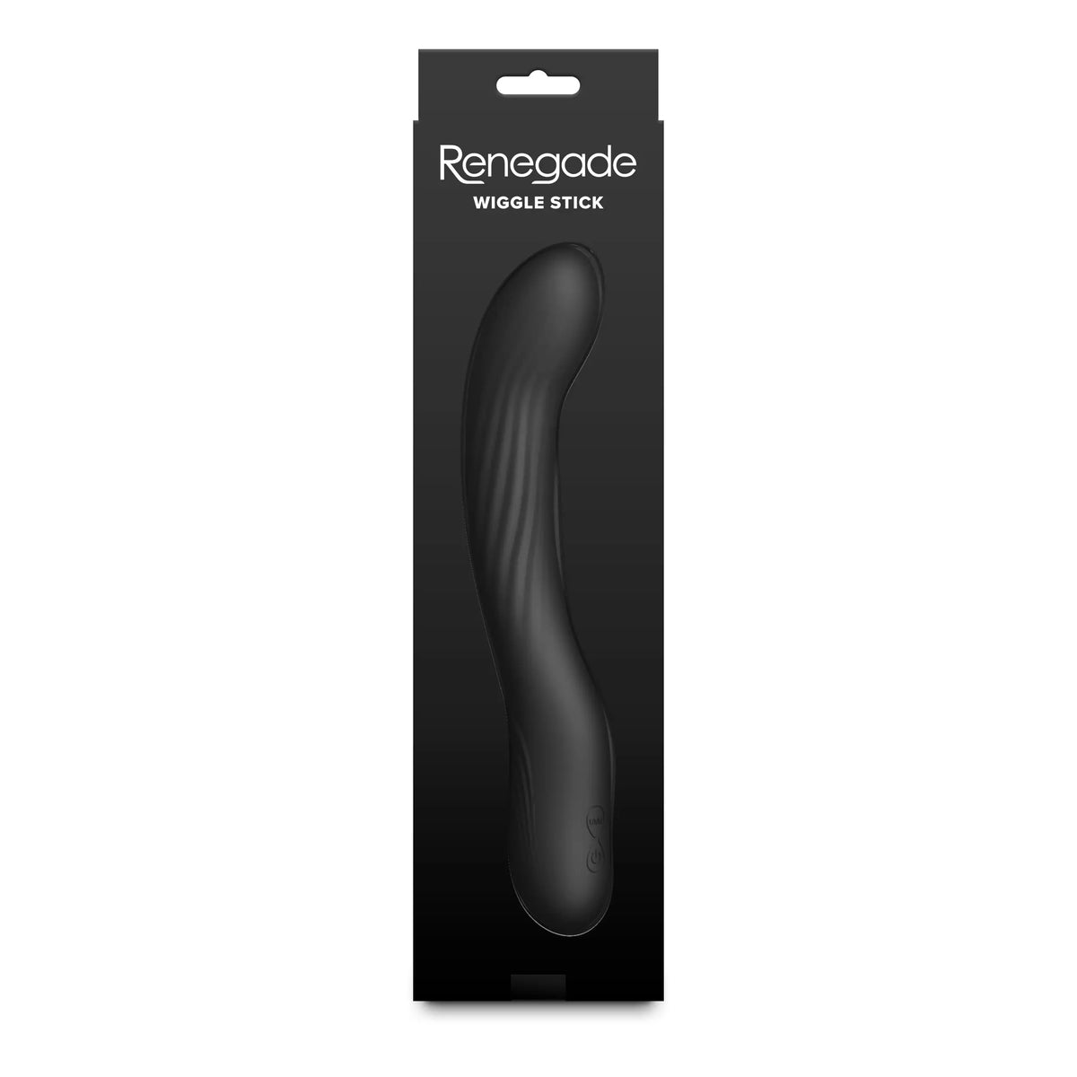 NS Novelties Renegade Wiggle Stick Flexible Gyrating Silicone Vibrator Black