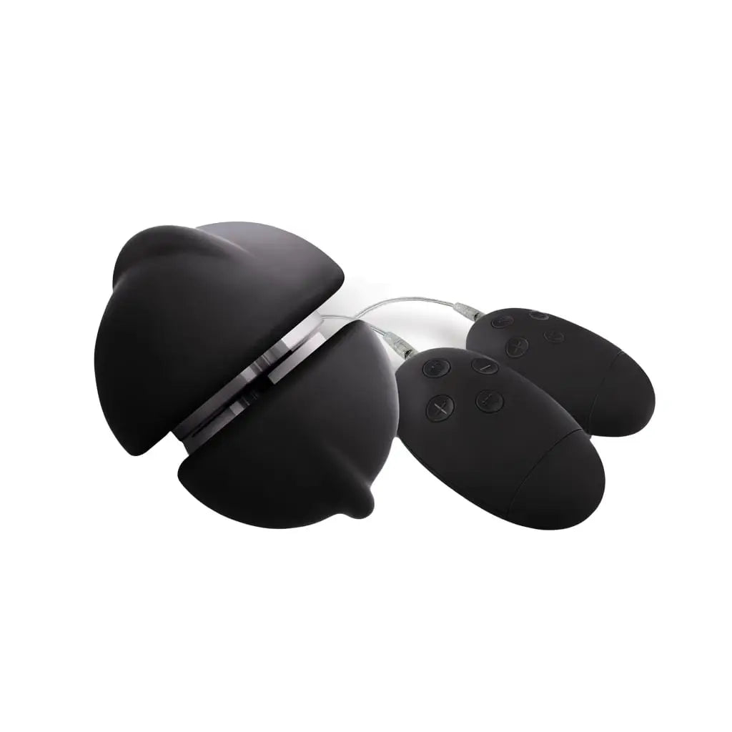 NS Novelties Shi Union Dual Motor Couples Vibrator - Waterproof Scissoring Vibe Black
