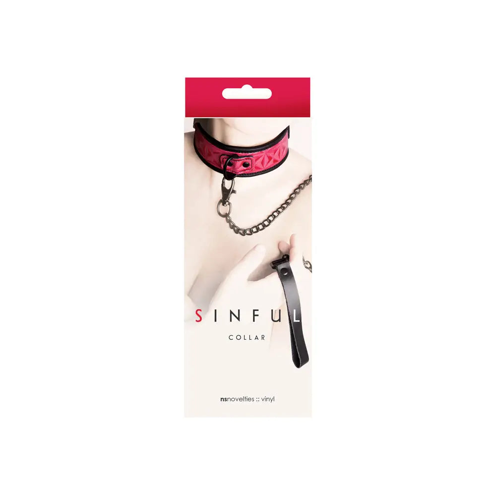 Sinful Collar with Leash - Restraints