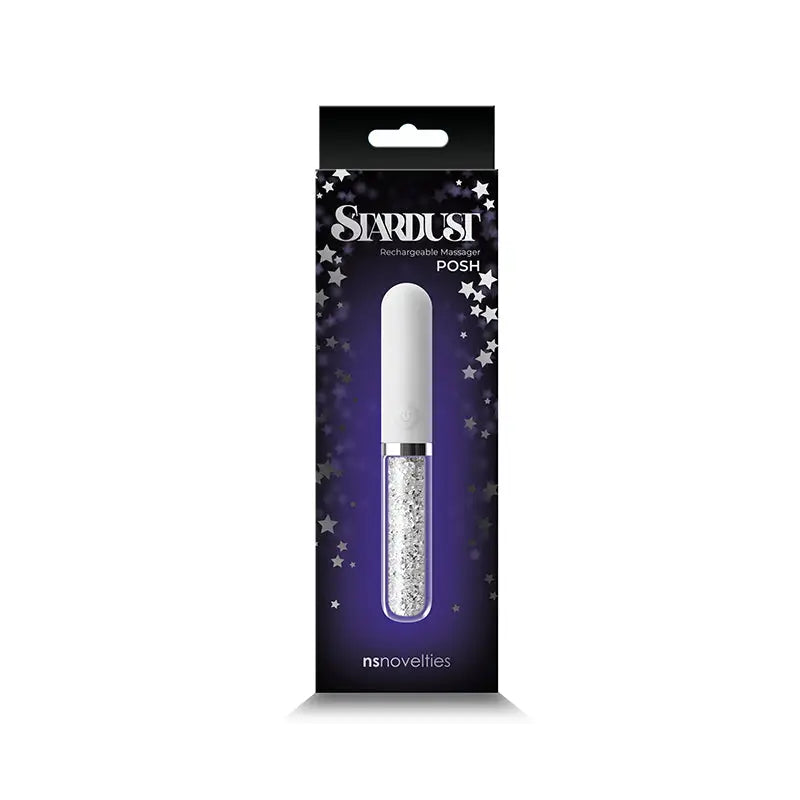 Stardust Posh Glass Bullet Vibrator - White