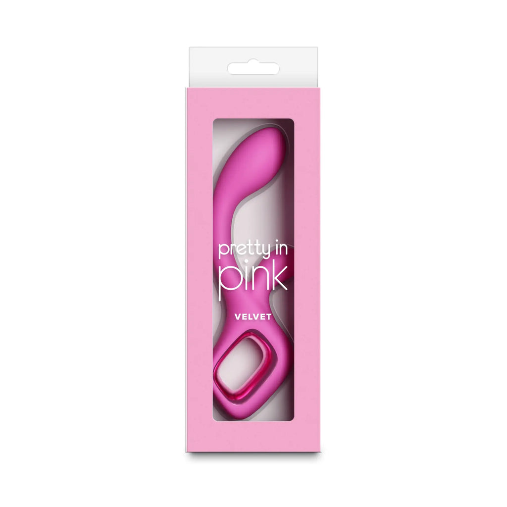 NS Novelties Velvet G-Spot Rabbit Vibrator - Rechargeable Dual Stimulation Vibe Pink