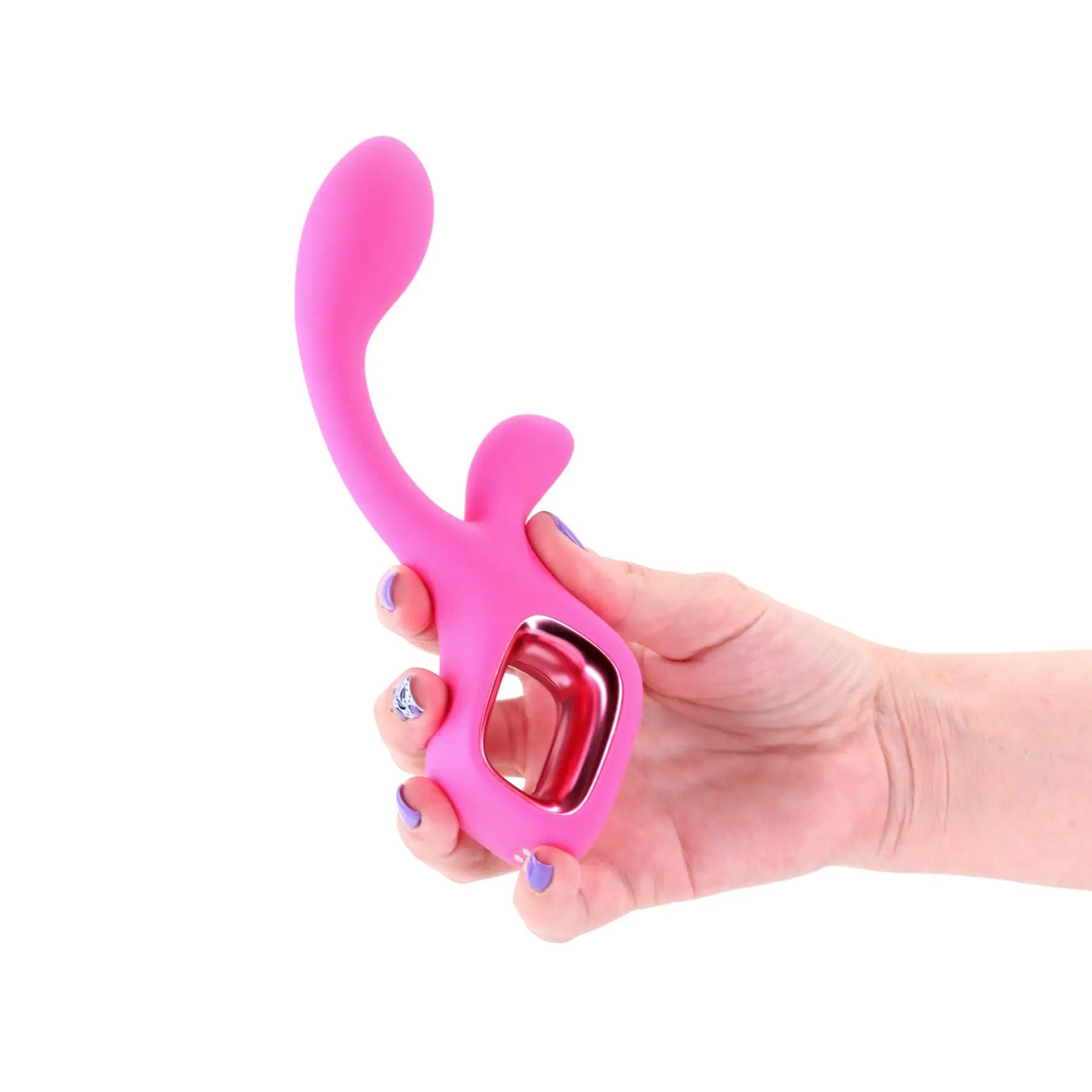NS Novelties Velvet G-Spot Rabbit Vibrator - Rechargeable Dual Stimulation Vibe Pink