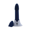 Nu Sensuelle Point Plus Bullet Vibrator with Textured Sleeves - Navy Blue