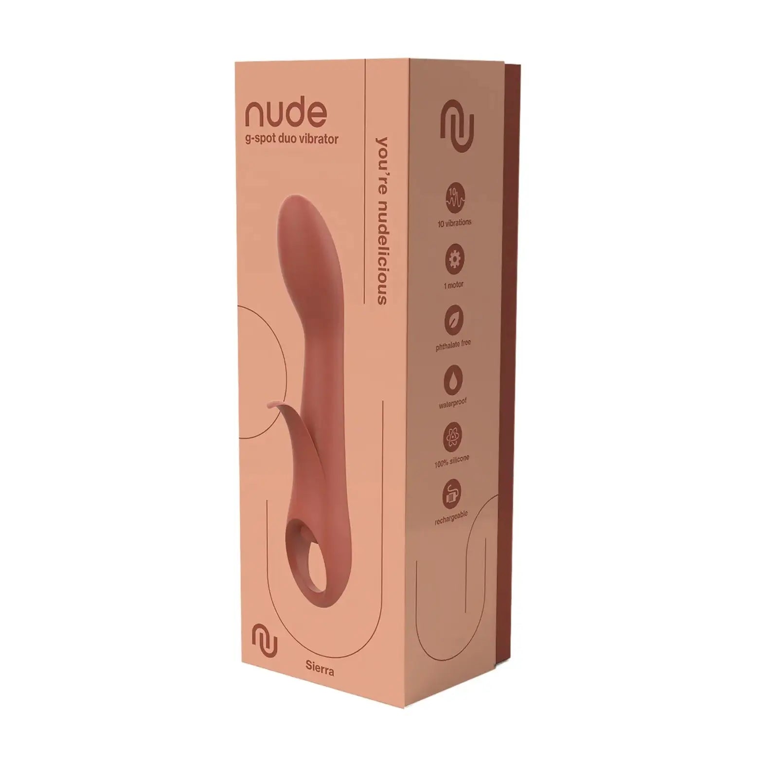 nude Sierra Rechargeable G - Spot Duo Vibrator - Brown