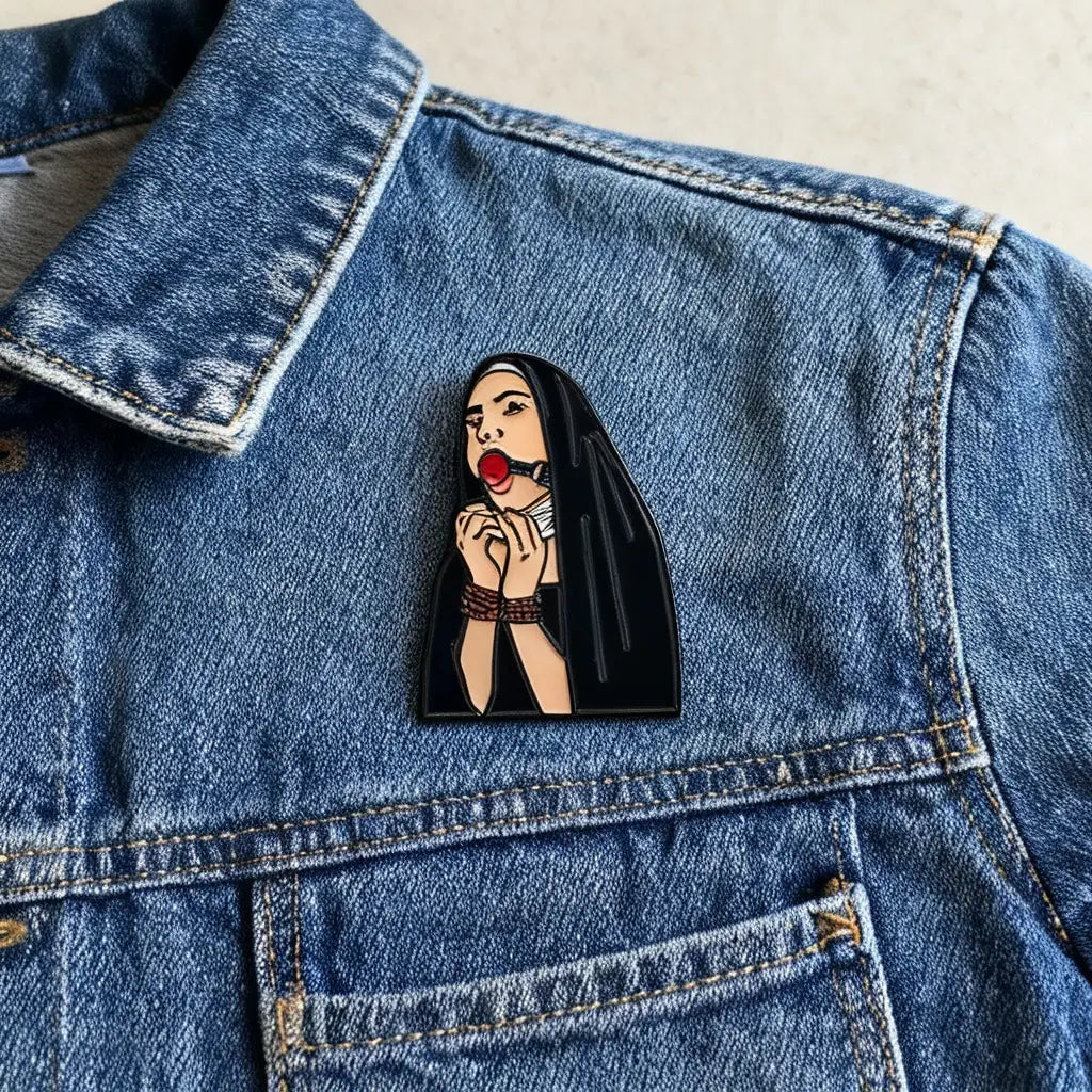 Black Nunsense Enamel Pin