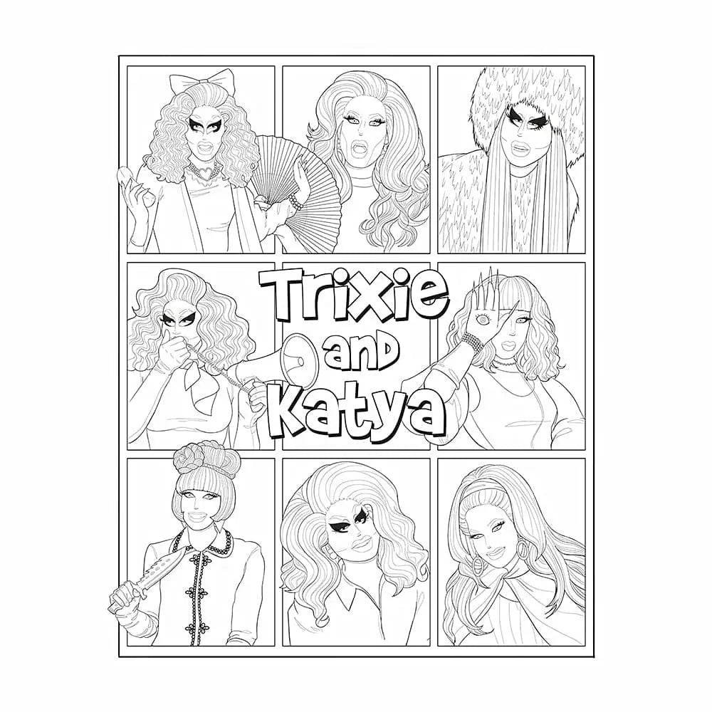 The Official Trixie and Katya Coloring Book - Rolik®