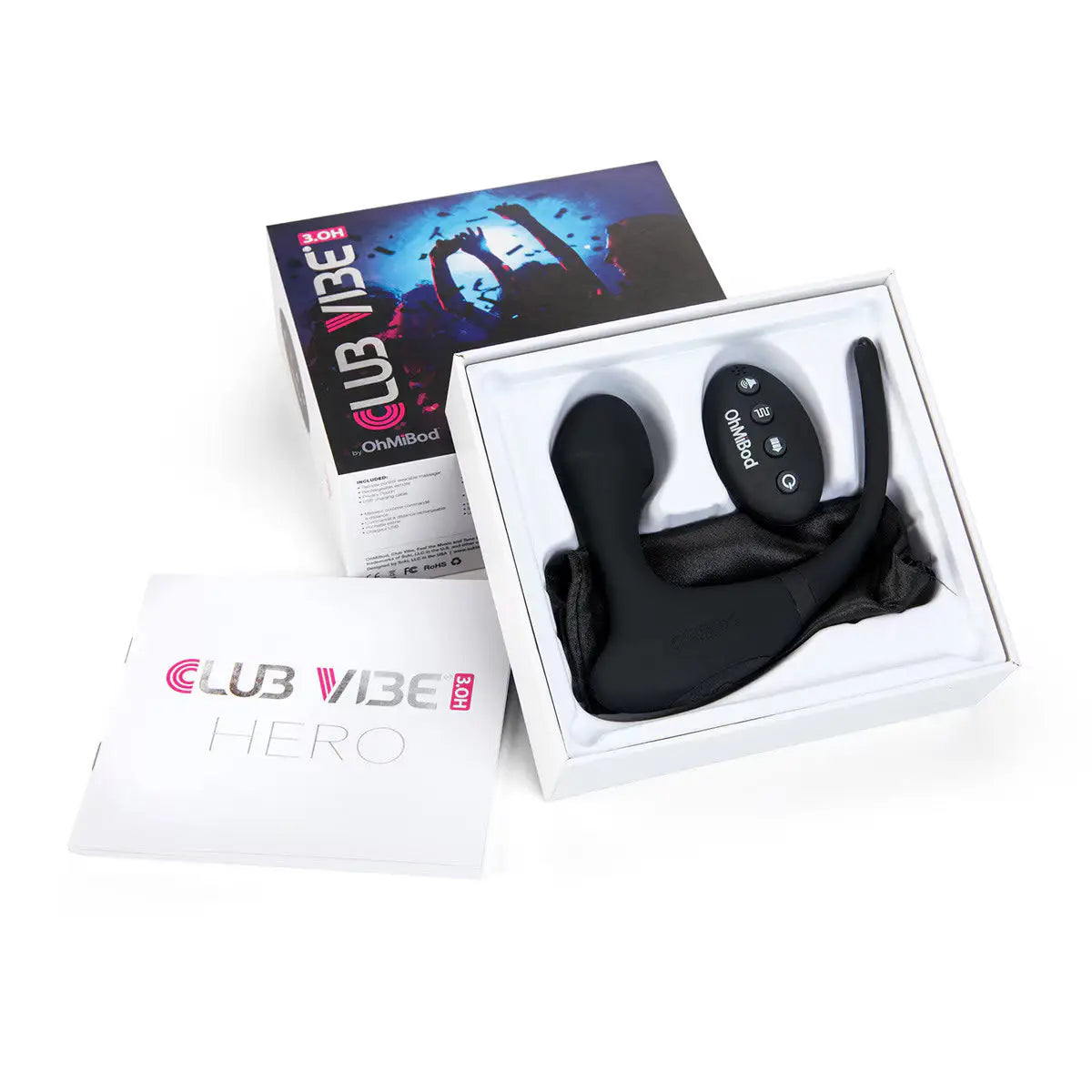 OhMiBod® OhMiBod Club Vibe 3.OH Hero Music-Activated Vibrating Plug Black