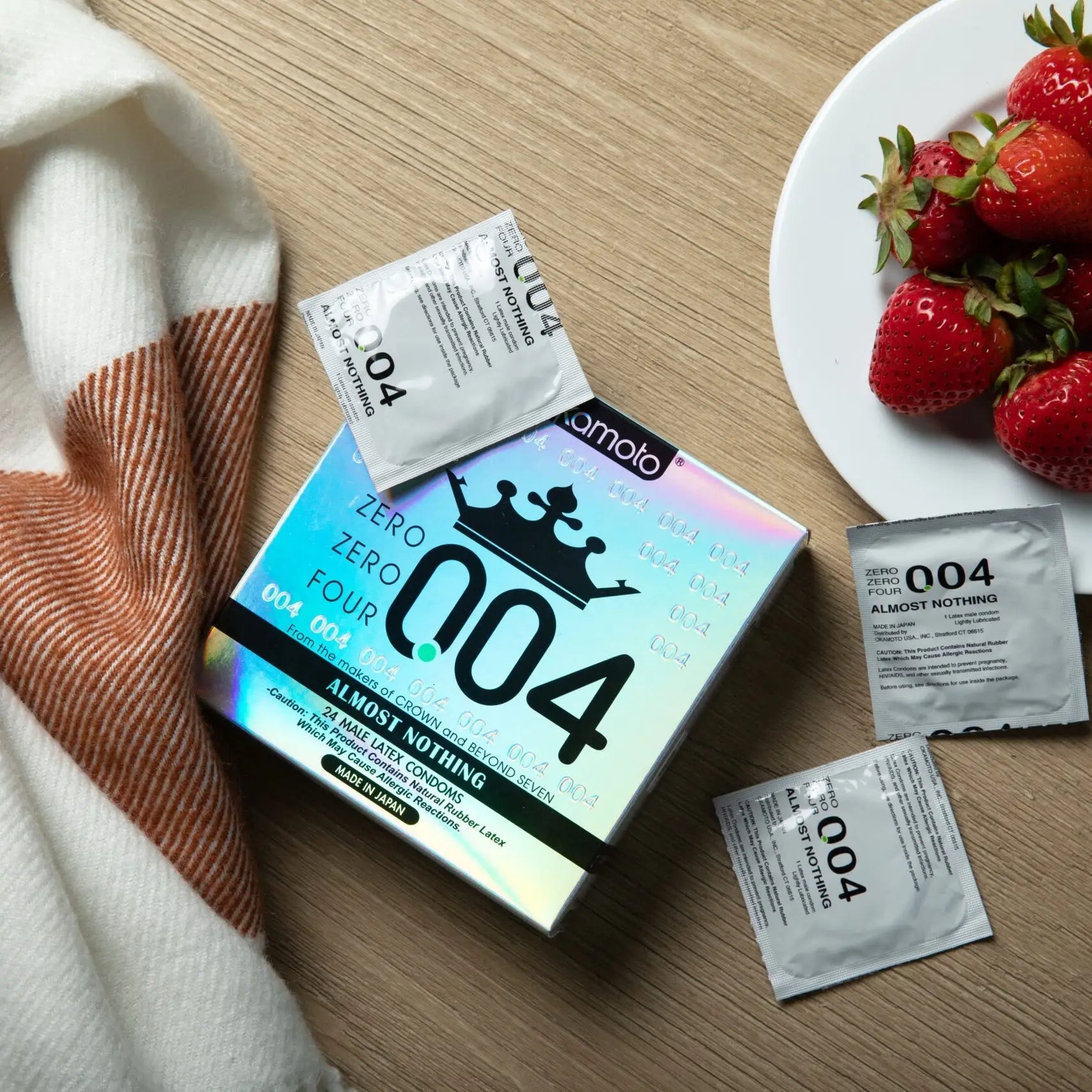 24-Pack 004 ZERO FOUR Thin Latex Condoms