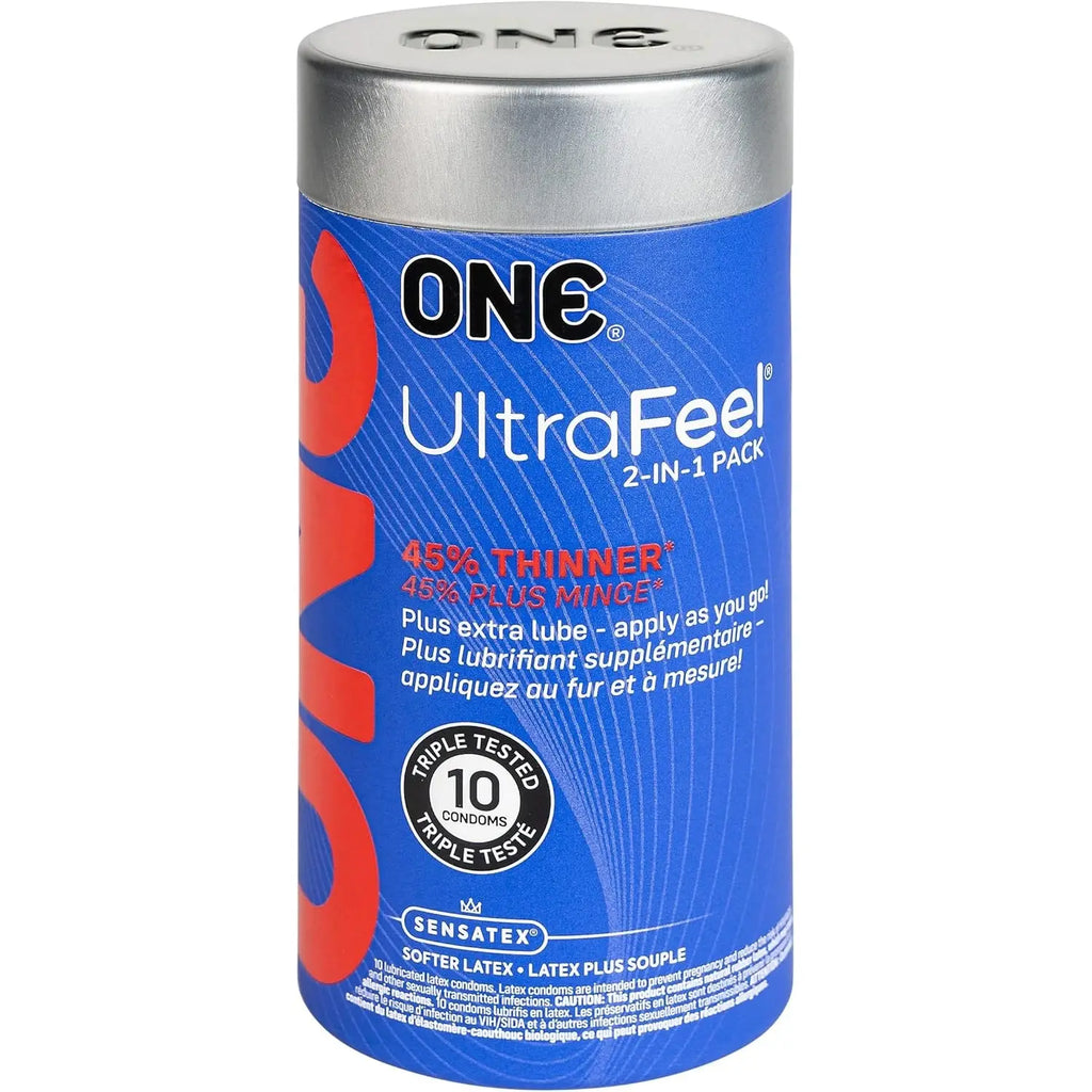 10-Pack UltraFeel Thin Extra Lube Condoms