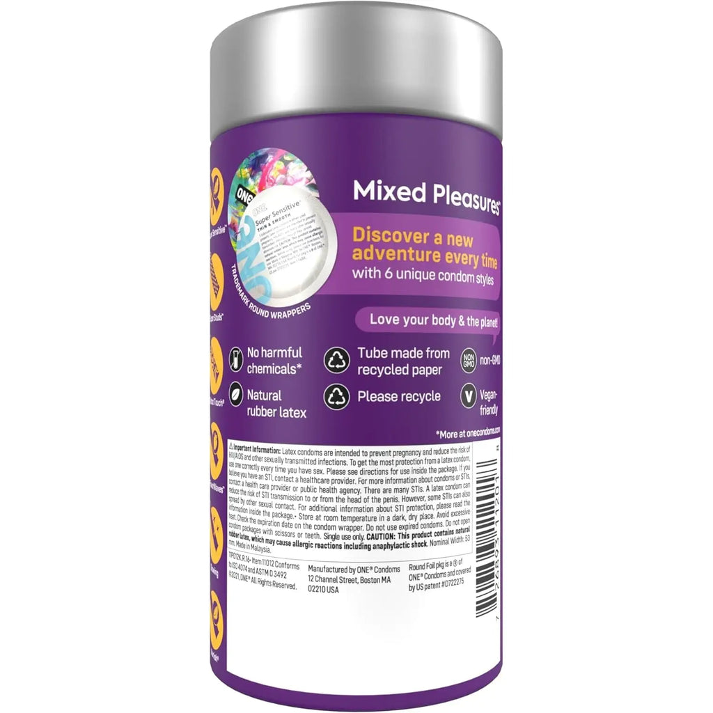 ONE® Mixed Pleasures™ Condoms Variety 12-Pack