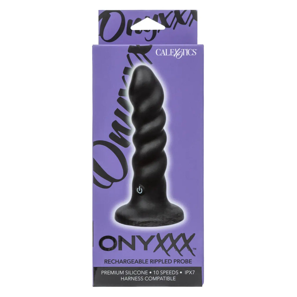 Black Onyxxx™ Rechargeable Rippled Probe