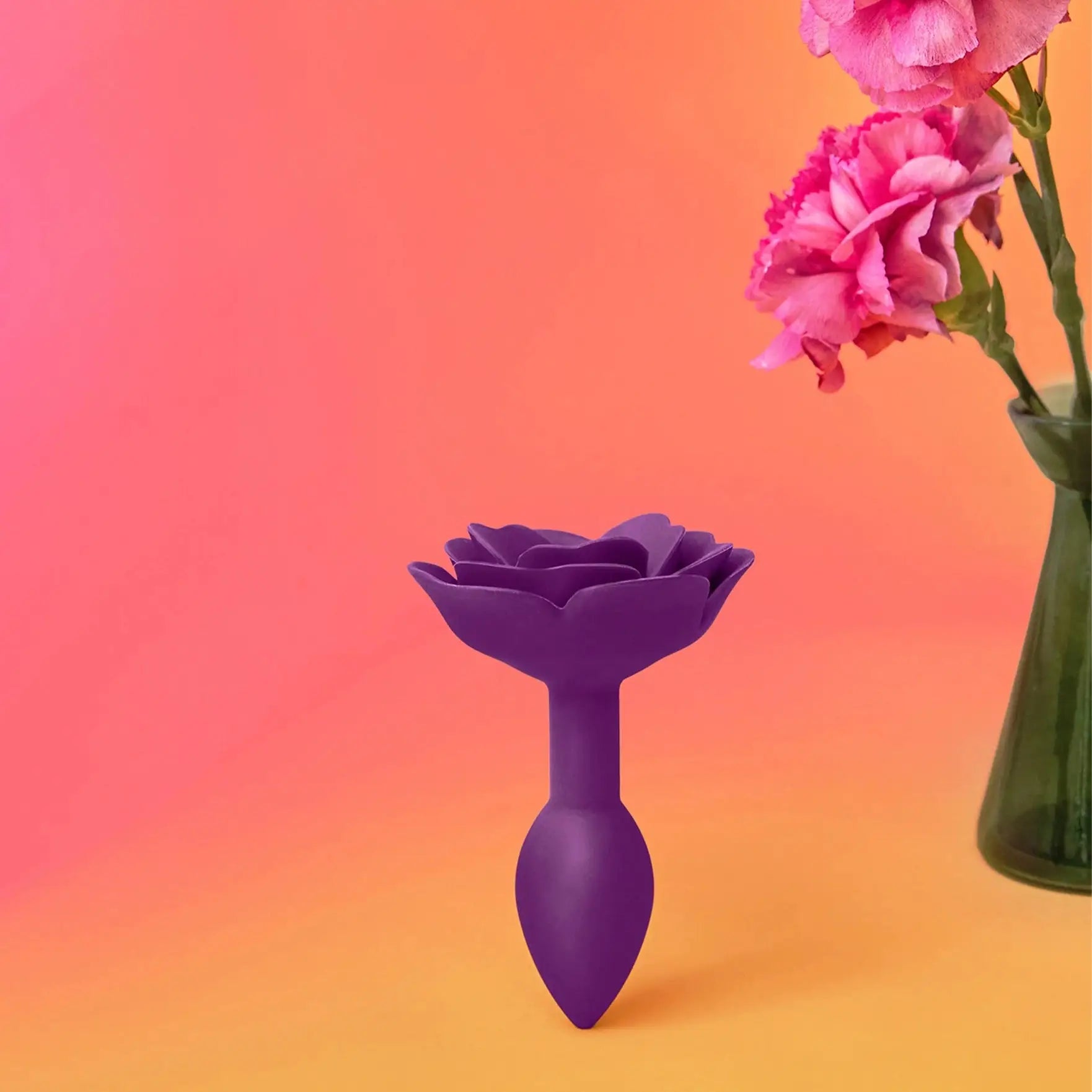 Open Roses Silicone Anal Plug - Butt