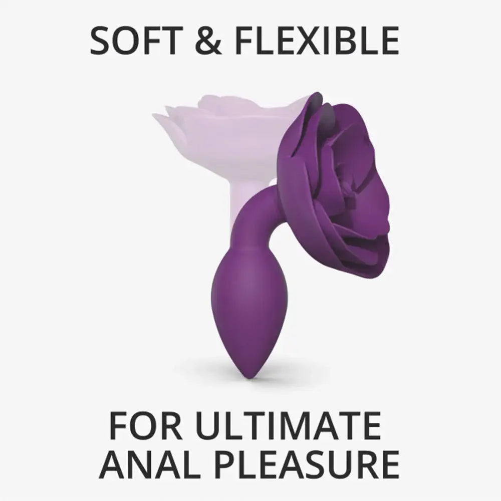 Open Roses Silicone Anal Plug - Butt
