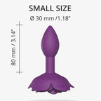 Open Roses Silicone Anal Plug - Butt
