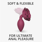 Open Roses Silicone Anal Plug - Butt