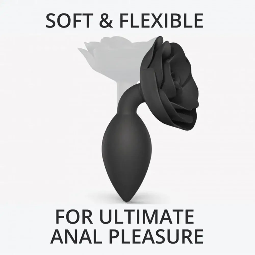Open Roses Silicone Anal Plug - Butt