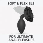 Open Roses Silicone Anal Plug - Butt