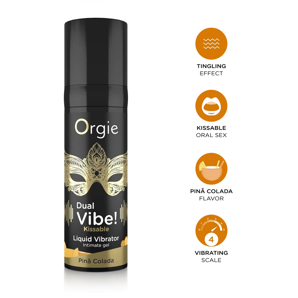 Orgie Dual Vibe Piña Colada Intimate Arousal Gel - 0.5 fl. oz. - Enhancers