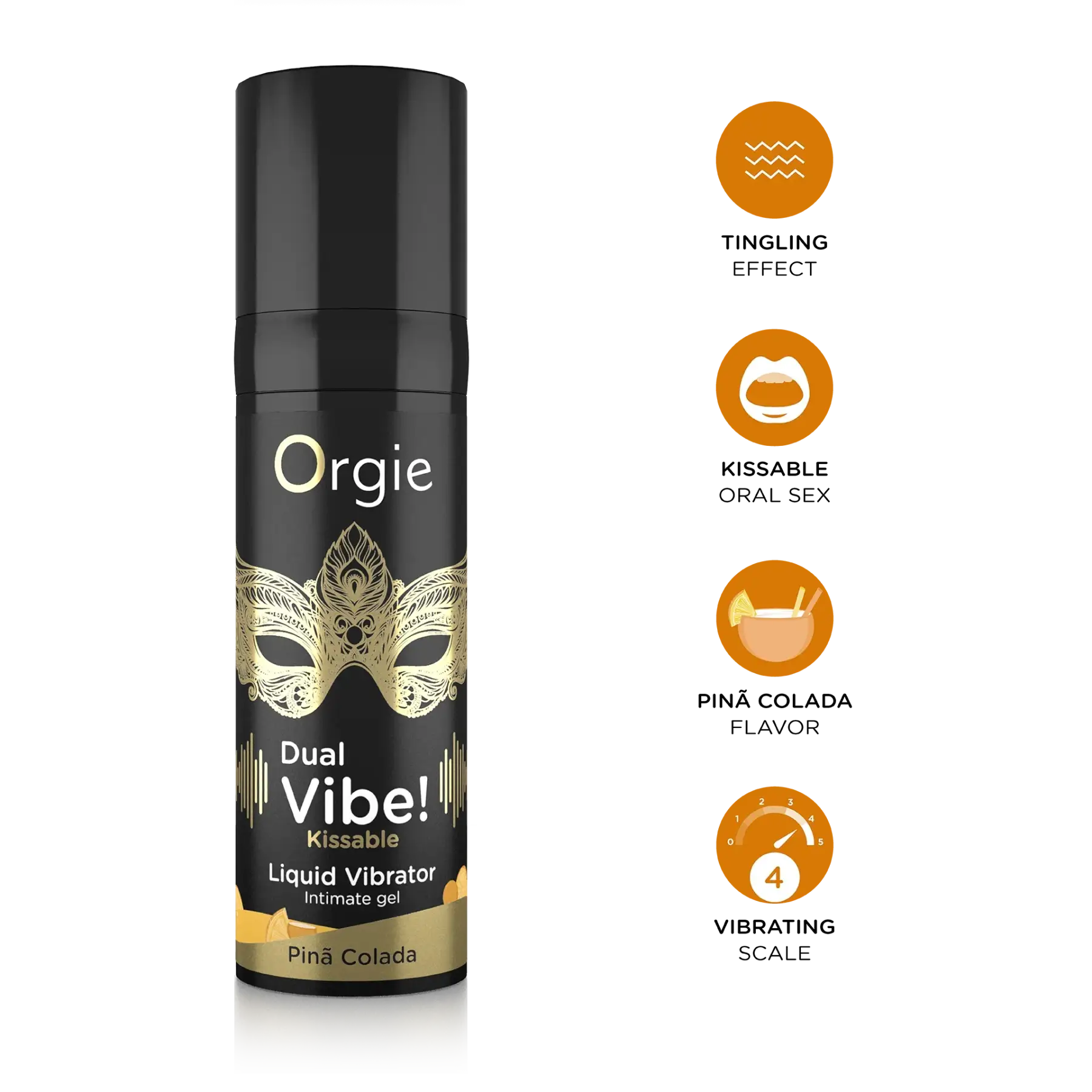 Orgie Dual Vibe Piña Colada Intimate Arousal Gel - 0.5 fl. oz. - Enhancers