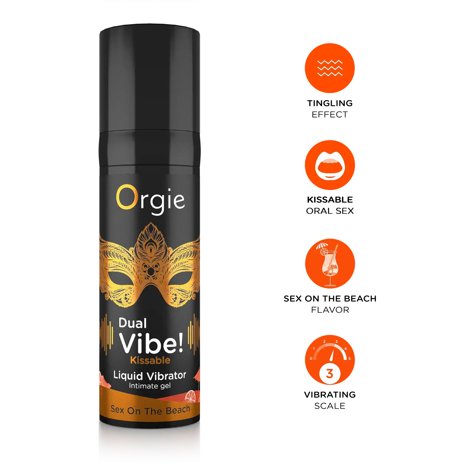 Orgie Dual Vibe Sex on the Beach Intimate Arousal Gel - 0.5 fl. oz. - Enhancers