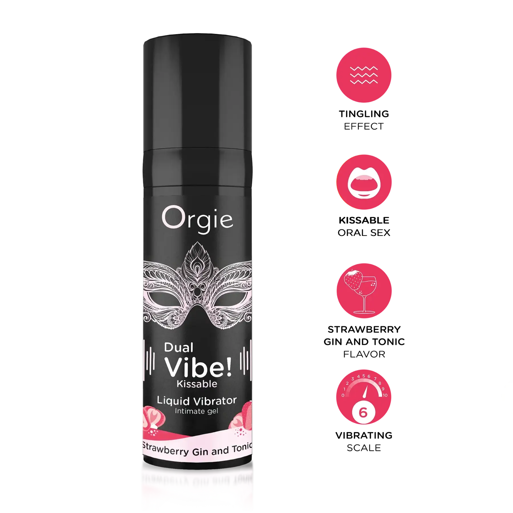 Orgie Dual Vibe Strawberry Gin and Tonic Intimate Arousal Gel - 0.5 fl. oz. - Enhancers