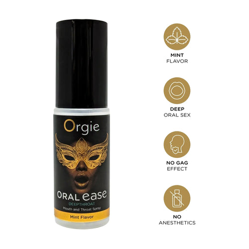 Orgie Oral Ease Deepthroat Spray | Mint 0.5 fl. oz.