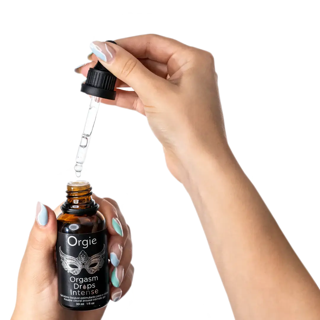 Orgie Orgasmic Drops Apple Flavored Intense Intimate Arousal Gel - 1 fl. oz. - Enhancers