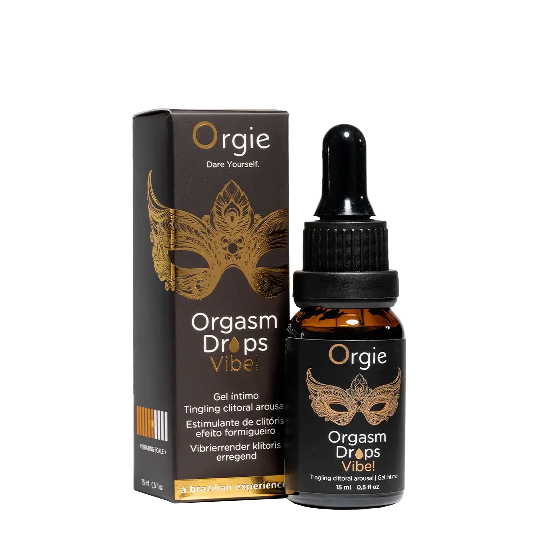 Orgie Peach Flavored Orgasmic Drops Vibe! Intimate Arousal Gel - 0.5 fl. oz. - Enhancers