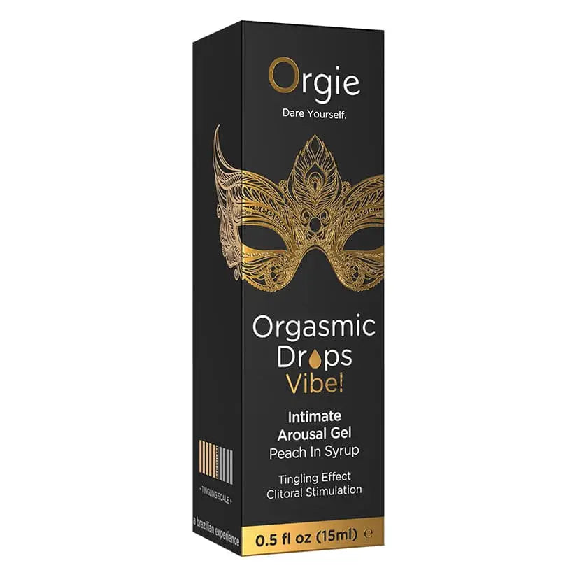 Orgie Peach Flavored Orgasmic Drops Vibe! Intimate Arousal Gel - Rolik®