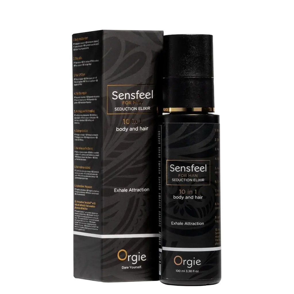 Orgie Sensfeel for Man Seduction Elixir | 10-in-1 Hair & Body Lotion 3.38 fl. oz.