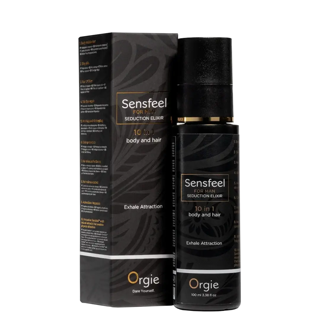 Orgie Sensfeel for Man Seduction Elixir | 10-in-1 Hair & Body Lotion 3.38 fl. oz.