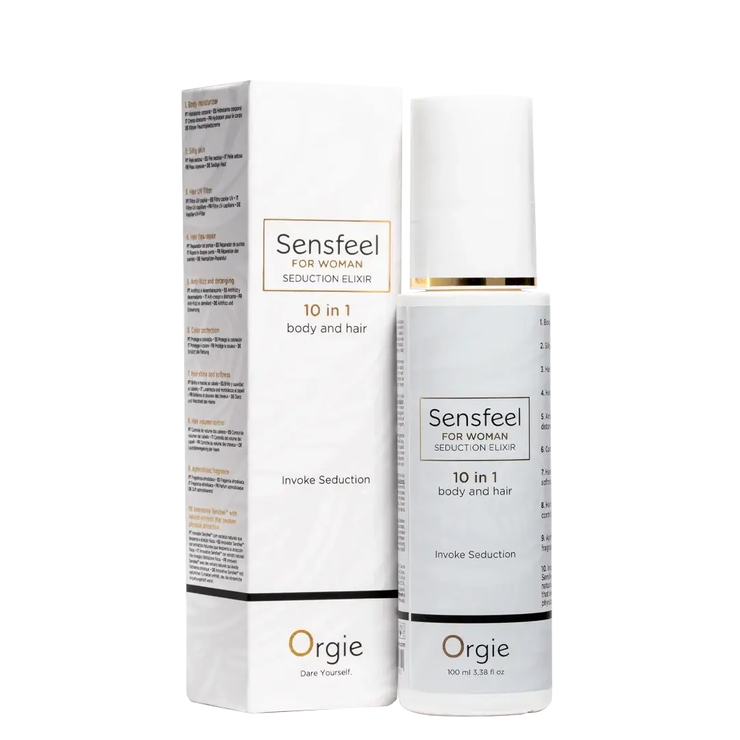Orgie Sensfeel for Woman Seduction Elixir | 10-in-1 Hair & Body Lotion 3.38 fl. oz.