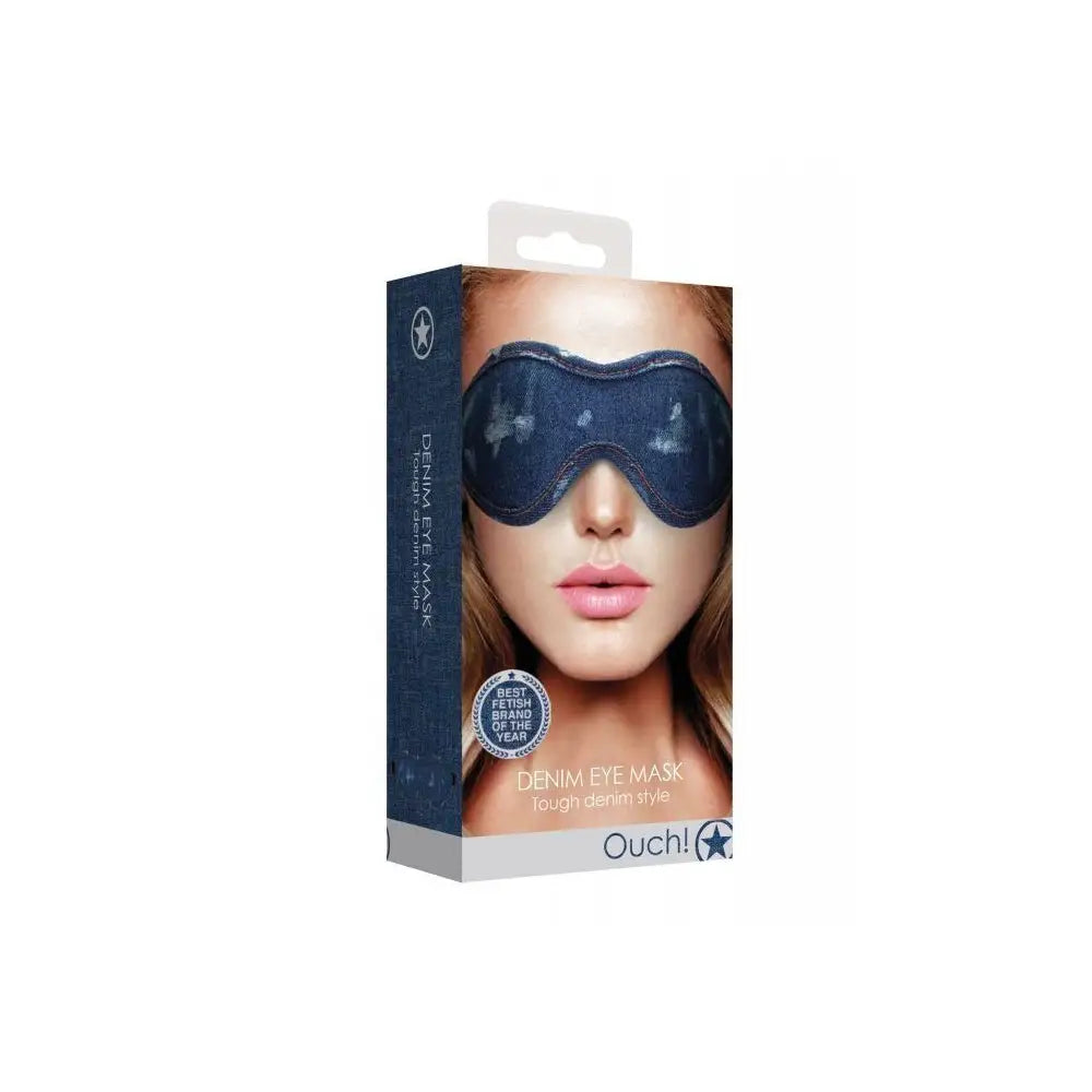Ouch! Denim Eye Mask - Blue - Blindfold