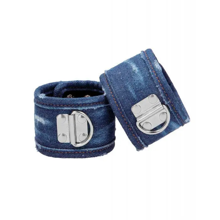 Ouch! Denim Handcuffs - Blue - Restraints