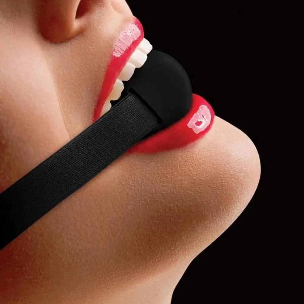Ouch! Elastic Ball Gag - Black - Gags