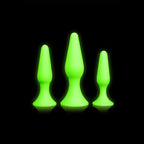 Ouch! Glow in the Dark Butt Plug Set - Glow in the Dark - Butt Plug