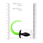 Ouch! Glow in the Dark Puppy Tail Plug - Glow in the Dark - Butt Plug
