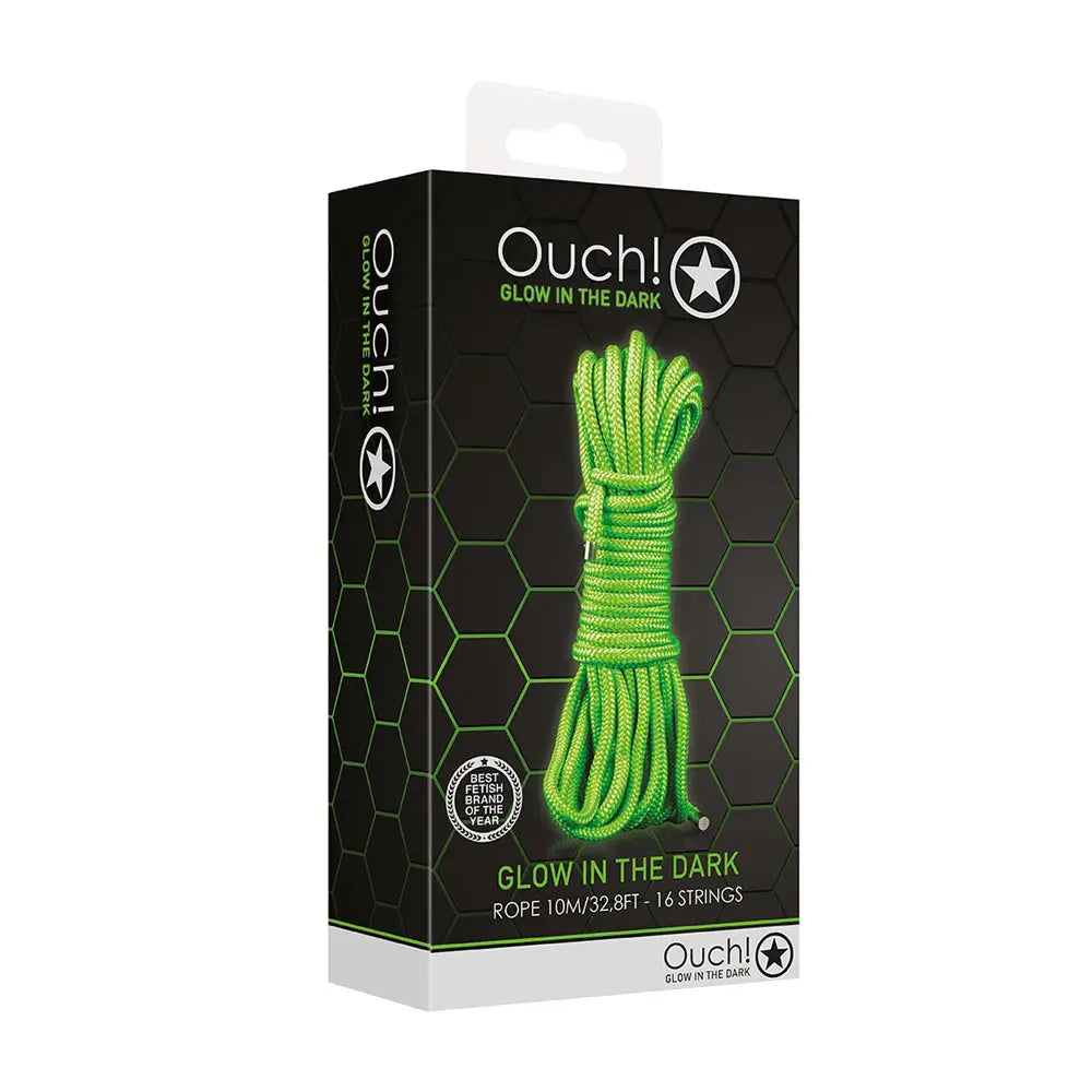Ouch! Glow in the Dark Rope 10m/33ft - Glow in the Dark / 10m/33’ - Restraints