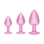 Ouch! International Collection Metal Anal Plug 3-Piece Set - Pink - Butt