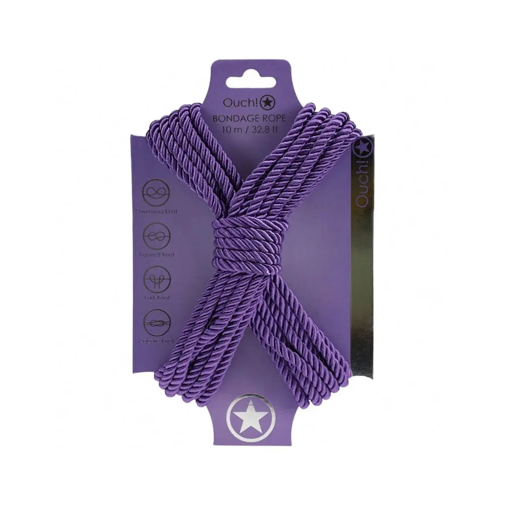 Shots Ouch! Nylon 10m/32' Bondage Rope Purple - Rolik®