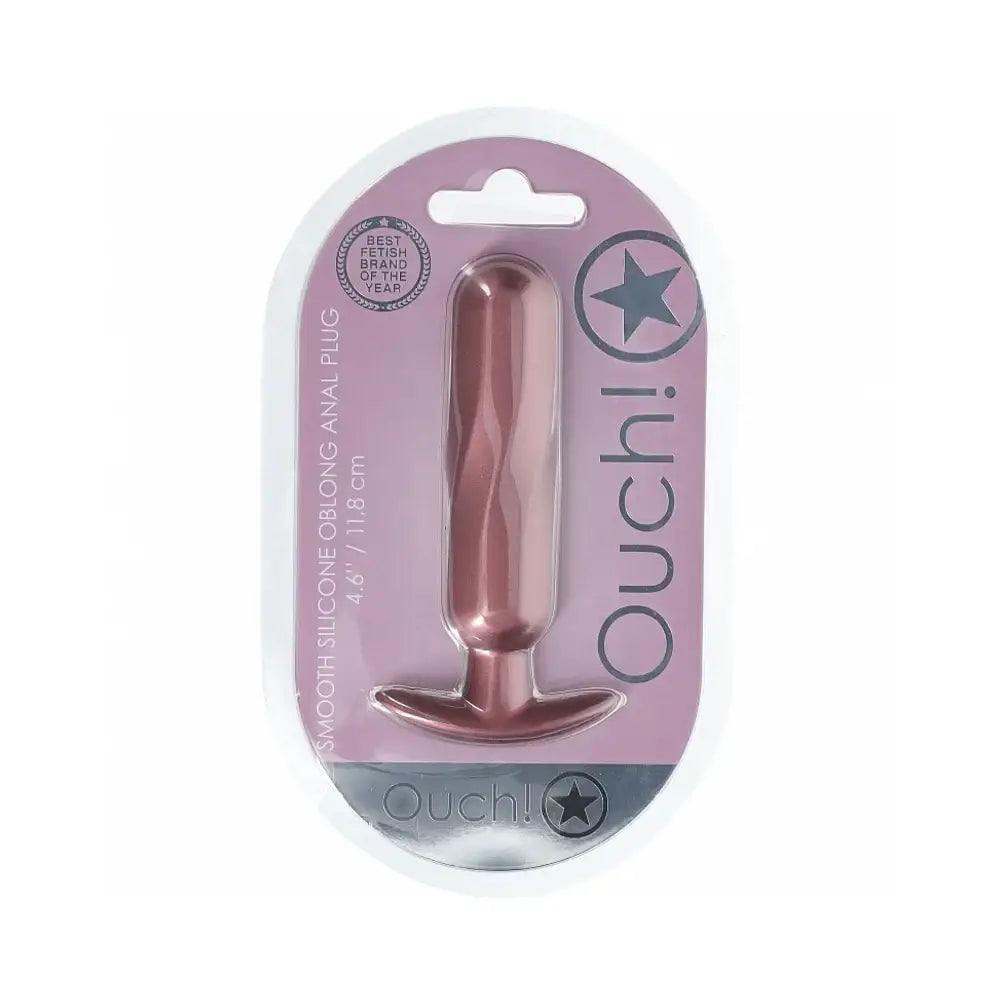 Ouch! Smooth Silicone Oblong Anal Plug - Butt