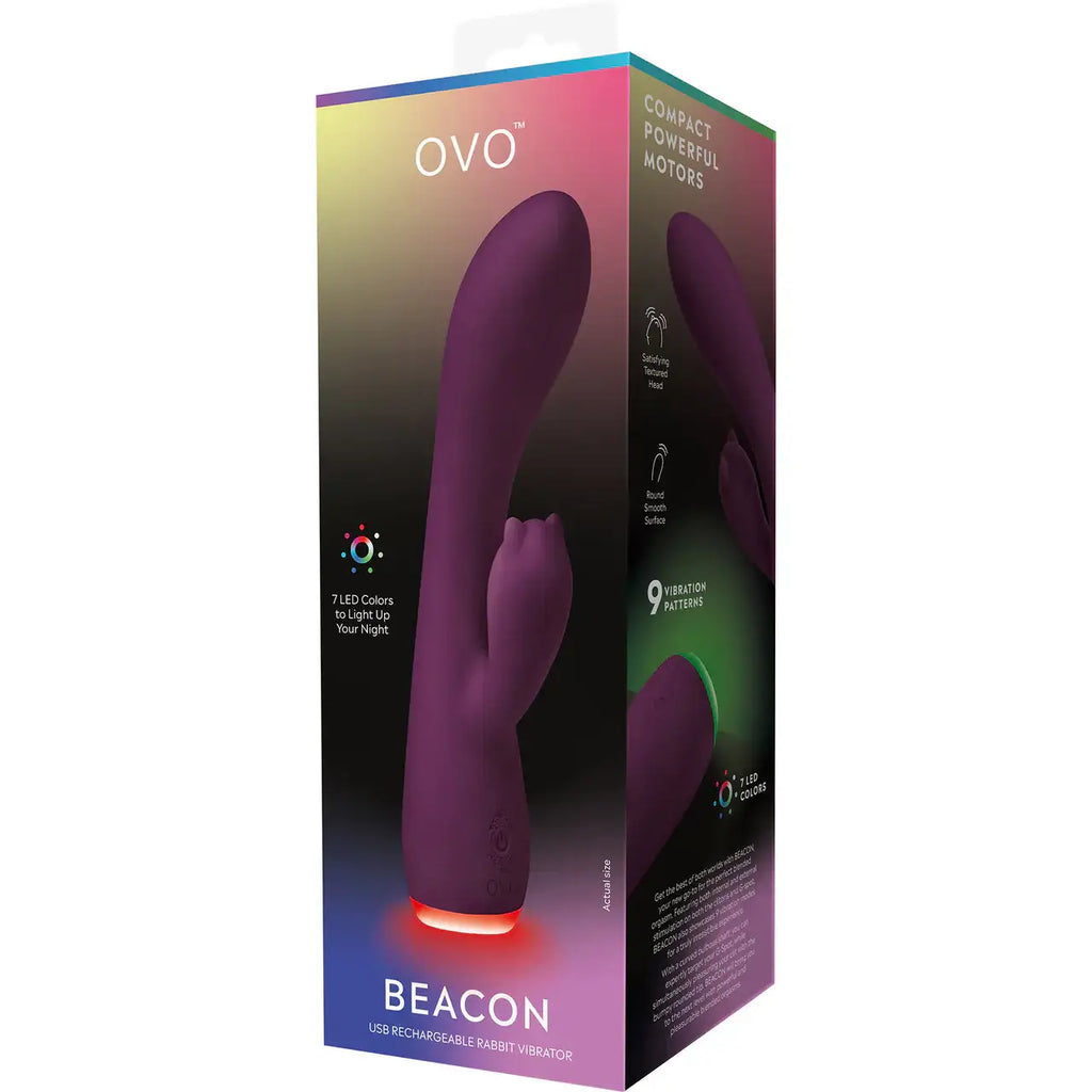 OVO™ Beacon Dual Stim Vibrator - Purple