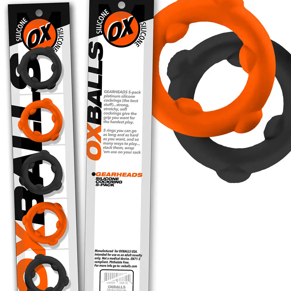 Gearheads Spinner Silicone C-Ring Mixed Colors 5-Pack