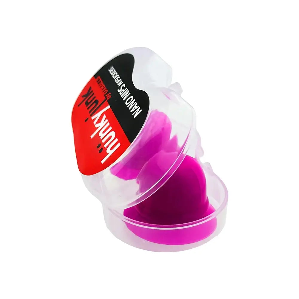 Oxballs Hünkyjunk Nano Nips Silicone Nipple Suckers, 2-Pack with Storage Case